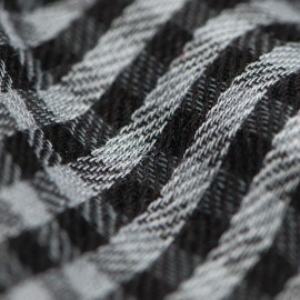 Kleinkarierter Pashmina-Schal in grau und schwarz