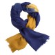 Zweifarbiger Pashmina-Schal in marinblau und gold