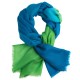 Zweifarbiger Schal in petrolblau und grün