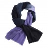 Zweifarbiger Pashmina in marinblau und lavendel
