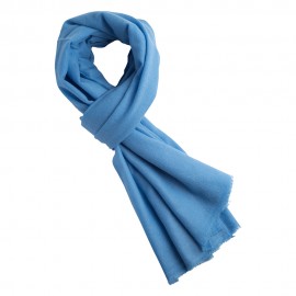 Hellblaues twillgewebtes Pashmina-Tuch