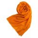 Orange pashminasjal i kashmir och siden