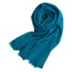 Petrolblauer Pashmina Schal aus Kaschmir und Seide