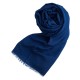 Dunkelblauer Pashmina Schal aus Kaschmir und Seide