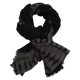 Ikat gewebter Schal in schwarz/grau Kaschmir und Wolle