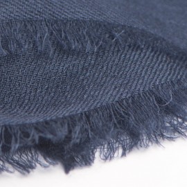 Marinblaues Pashmina-Schal in Doppelf&auml;diges Twill