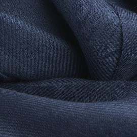 Marinblaues Pashmina-Schal in Doppelf&auml;diges Twill