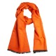 Orange Seidenstola in gebürsteter Seide
