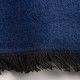 Marineblaue Seidenstola aus gebürsteter Seide