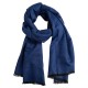 Marineblaue Seidenstola aus gebürsteter Seide