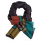 Schwarze Pashmina Stola mit farbigen Streifen