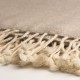 Kaschmir Plaid in Weiß / Beige Melange