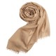 Sandfarbener Pashmina Schal aus Kaschmir und Seide