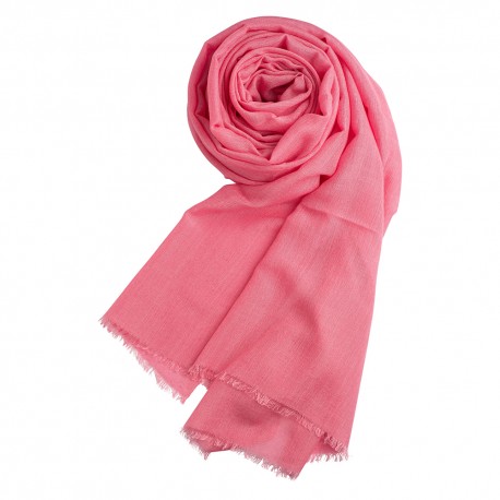 Rosafarbener Pashmina Schal aus Kaschmir und Seide