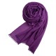 Dunkellila Pashmina Schal aus Kaschmir und Seide
