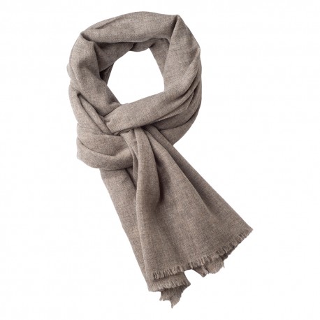 Kaschmir Tuch in hellgrau melange