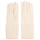 Cremeweiße gestrickte Kaschmir-Handschuhe
