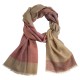 Kaschmirschal in Blau, Karamell, Beige und Grau