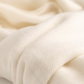 Wei&szlig;er Schal aus reinem Kaschmir