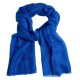 Blauer Pashmina-Schal in doppelfädigem Twill