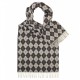 Halstuch mit grauem Harlekin-Muster