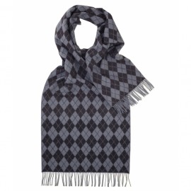 Halstuch mit blau / grauem Harlekin-Muster