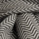 Graues Kaschmir-Woll-Tuch mit Zick-Zack-Muster