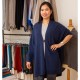Indigofarbener Kimono aus Merino / Kaschmir