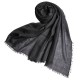 Schwarzer extra großer Schal aus Kaschmir 200 x 140 cm