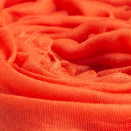 Orangefarbener extra großer Schal aus Kaschmir