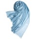Taubenblauer extra großer Schal aus Kaschmir 200 x 140 cm