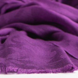 Dunkelviolette Jacquard-Pashmina Schal