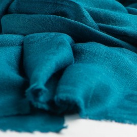 Petrolgr&uuml;ner Jacquard-Pashmina Schal