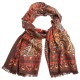 Paisley-Schal in Orange- und Rottönen