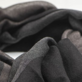 Karierter Kaschmir-Schal in Schwarz und Grau