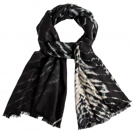 Schwarzer / Weisßer Tie-Dye schal