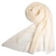 Weißer extra großer Schal aus Kaschmir 200 x 140 cm