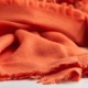 Orangefarbener Schal aus handgewebter Kaschmir