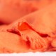 Orangefarbener Schal aus handgewebter Kaschmir