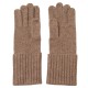 Taupegraue, gestrickte Kaschmir-Handschuhe