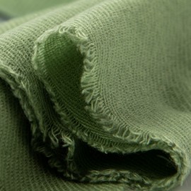 Salbeigr&uuml;ner gewebter Kaschmirschal aus Twill