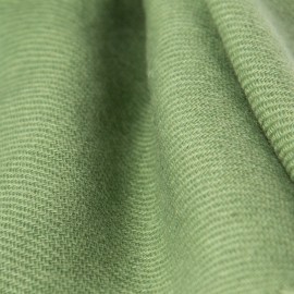 Salbeigr&uuml;ner gewebter Kaschmirschal aus Twill