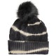 Kaschmir-Mütze in Schwarz/Weisß Tie-Dye