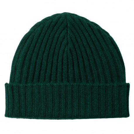Flaschengrüne Kaschmir Beanie