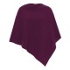 Pflaumenfarbener Poncho aus Kaschmir