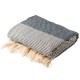 Dunkelblaues Hamam-Handtuch Raute und Streifen