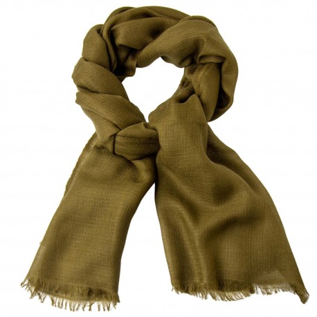 Dunklem Olivgrüner, diamantgewebter Pashmina-Schal