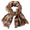 Kaschmirschal in beige / braunem Spritzmuster