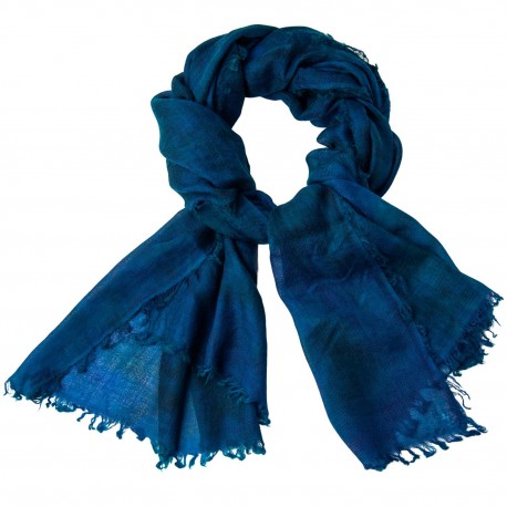 Kaschmirschal in marineblauem Spritzmuster