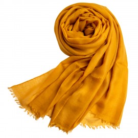 Dunkelgoldener extra großer Schal aus Kaschmir